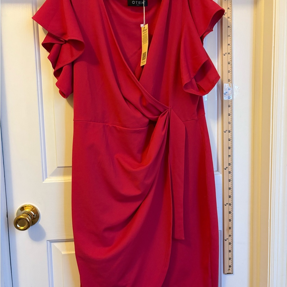 Women's bright Pink Wrap Dress